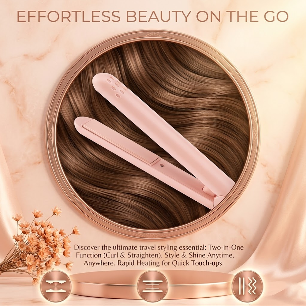 GLORENDA® ⏳2-in-1 Mini Curling Iron