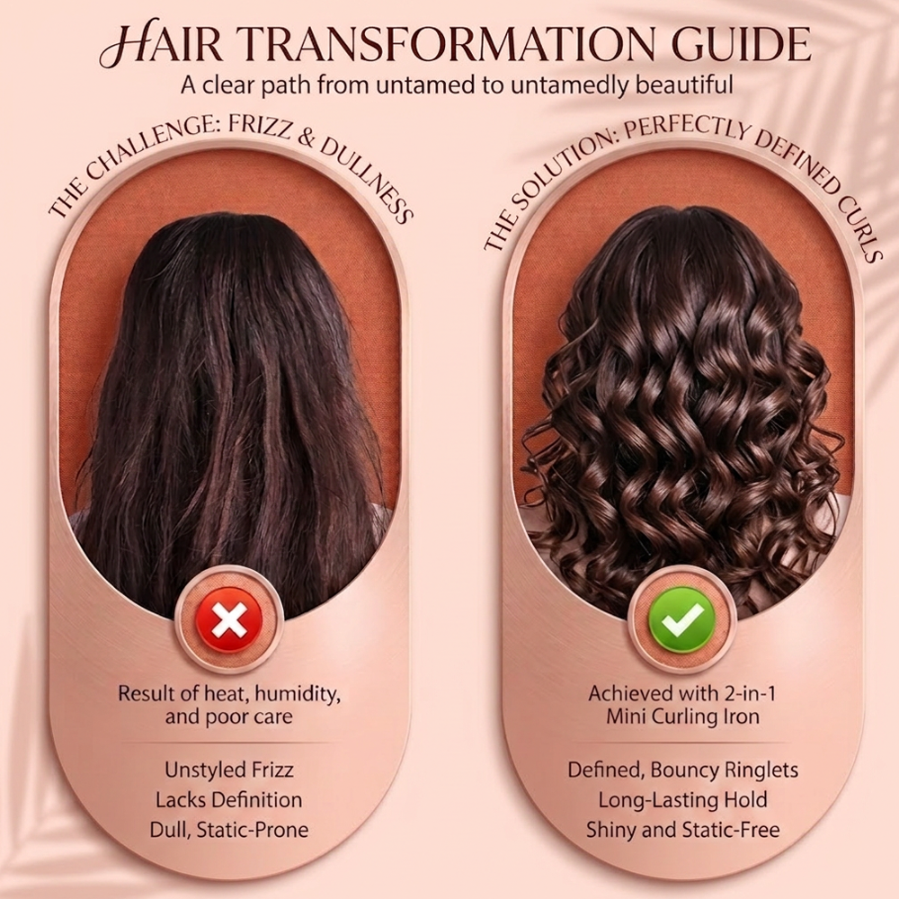 GLORENDA® ⏳2-in-1 Mini Curling Iron